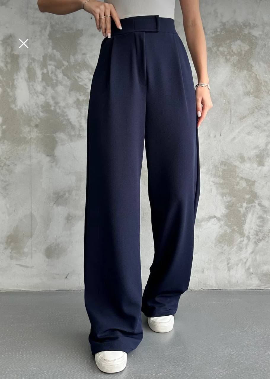 Relaxed High-Waist Wide-Leg Trousers