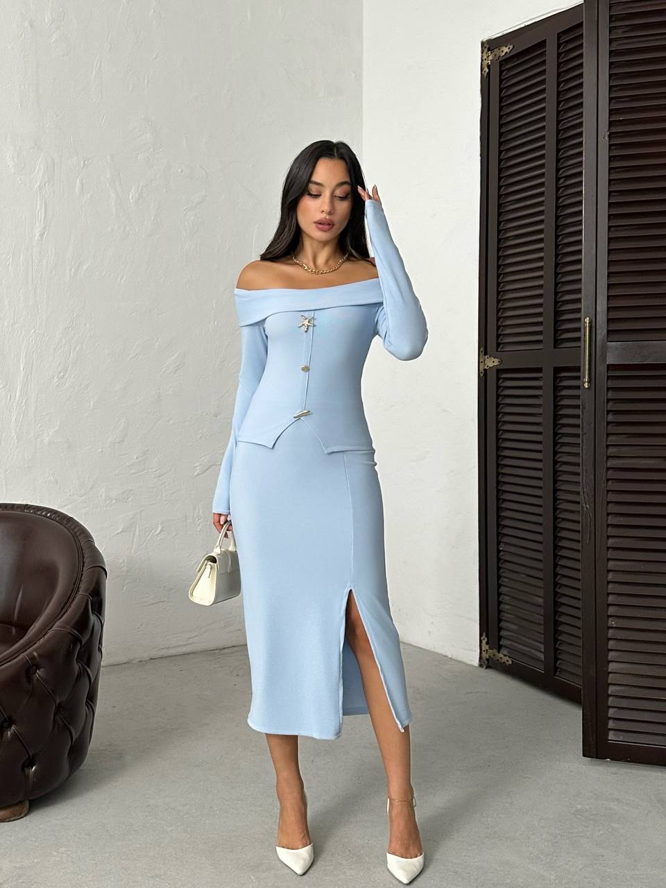 Off-Shoulder Two-Piece Set