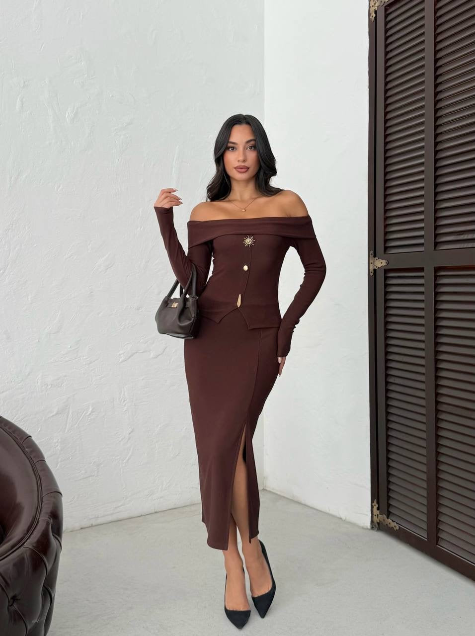 Off-Shoulder Two-Piece Set