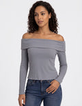 Off-Shoulder Ribbed Top