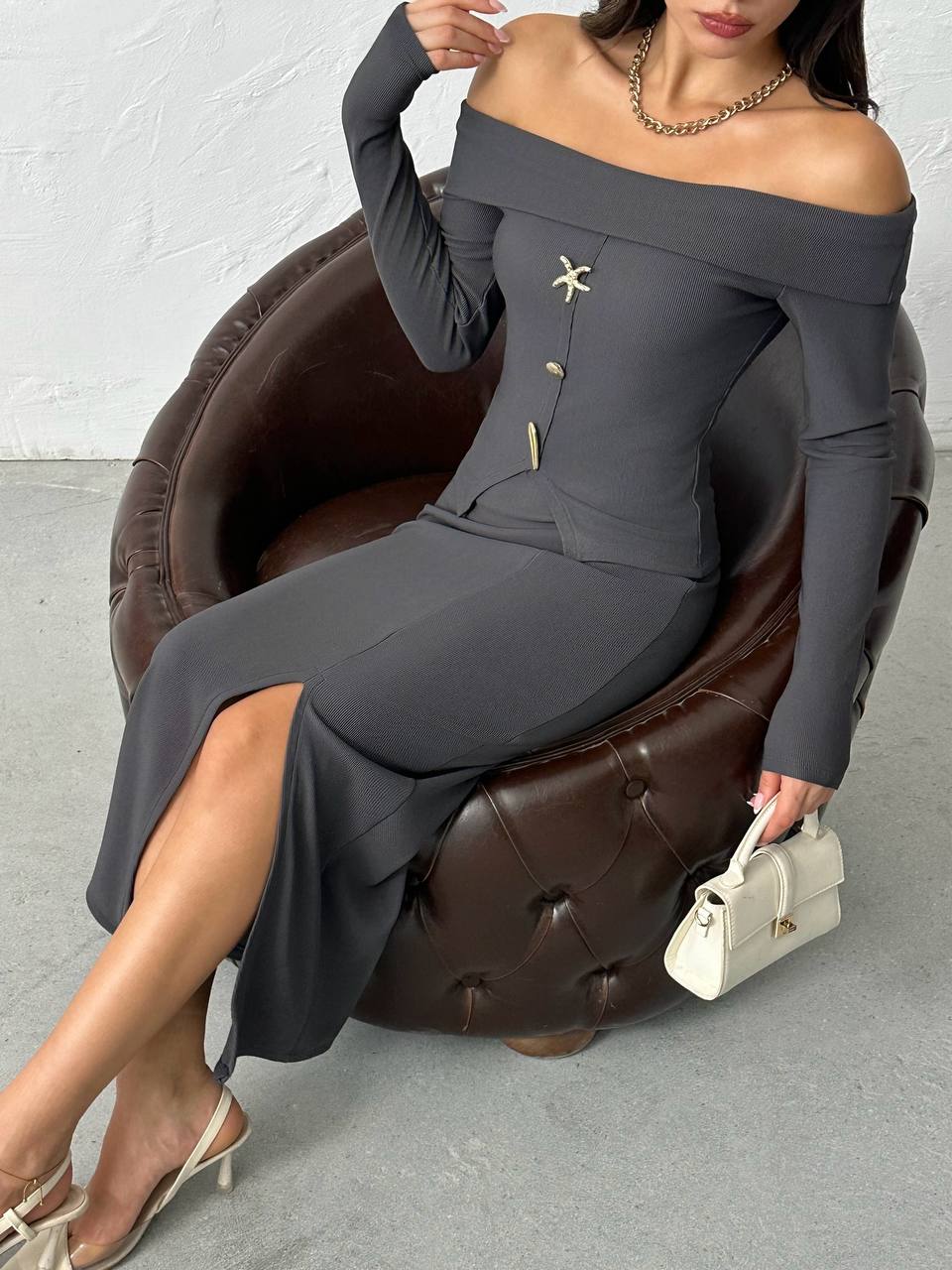 Off-Shoulder Two-Piece Set