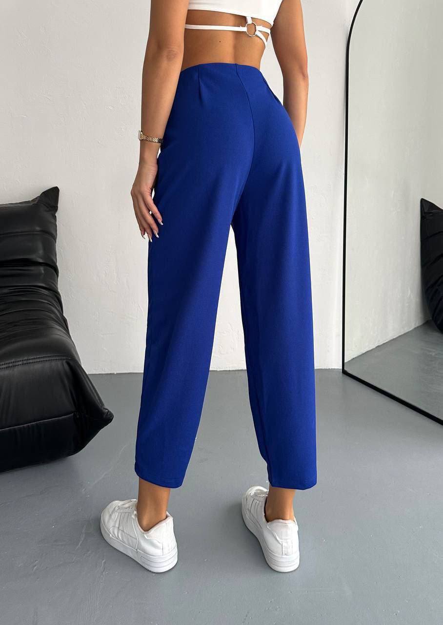 Classic High-Waisted Pleated Tailored Pants