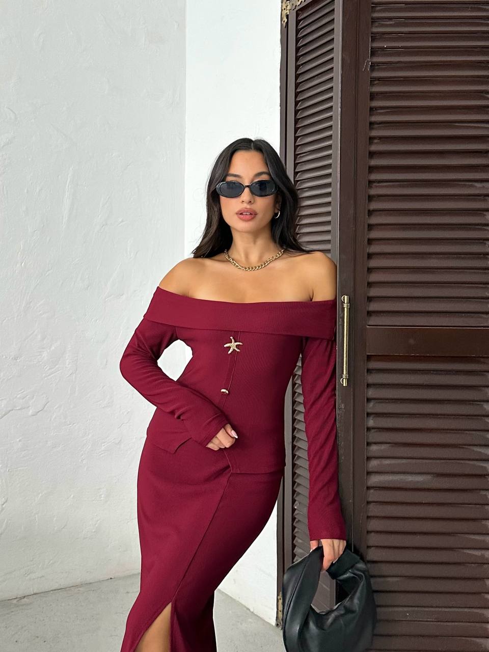 Off-Shoulder Two-Piece Set
