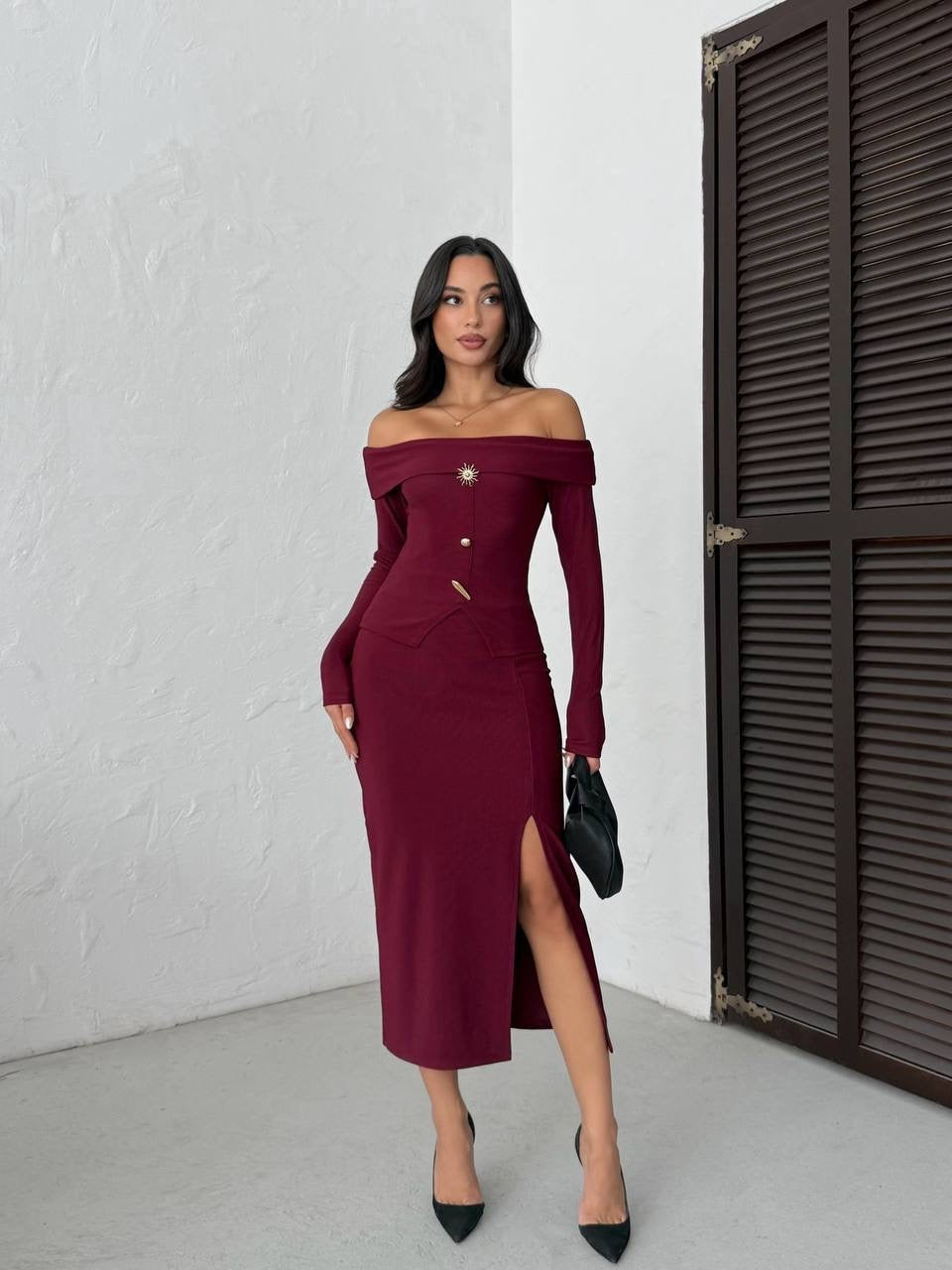 Off-Shoulder Two-Piece Set